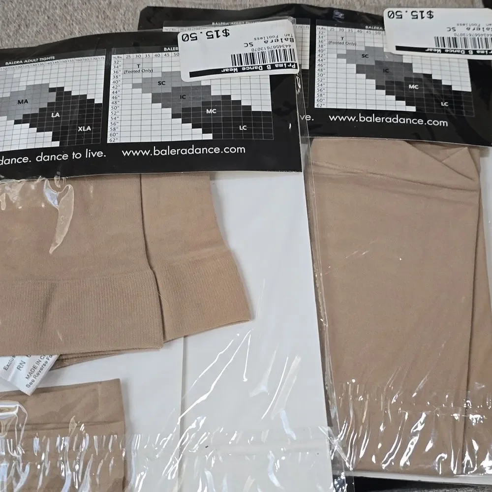 BALERA Dancewear Footless Ballet Tights LT Suntan